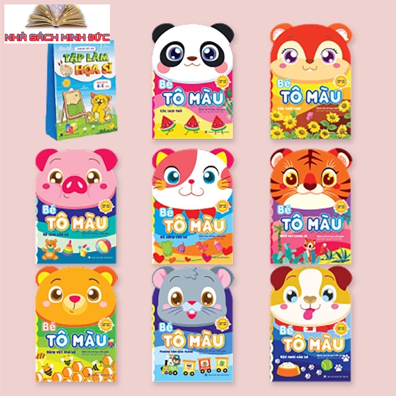 Ảnh Sách - Túi 8 Cuốn Tô Màu Tập Làm Họa Sĩ Nhí 1