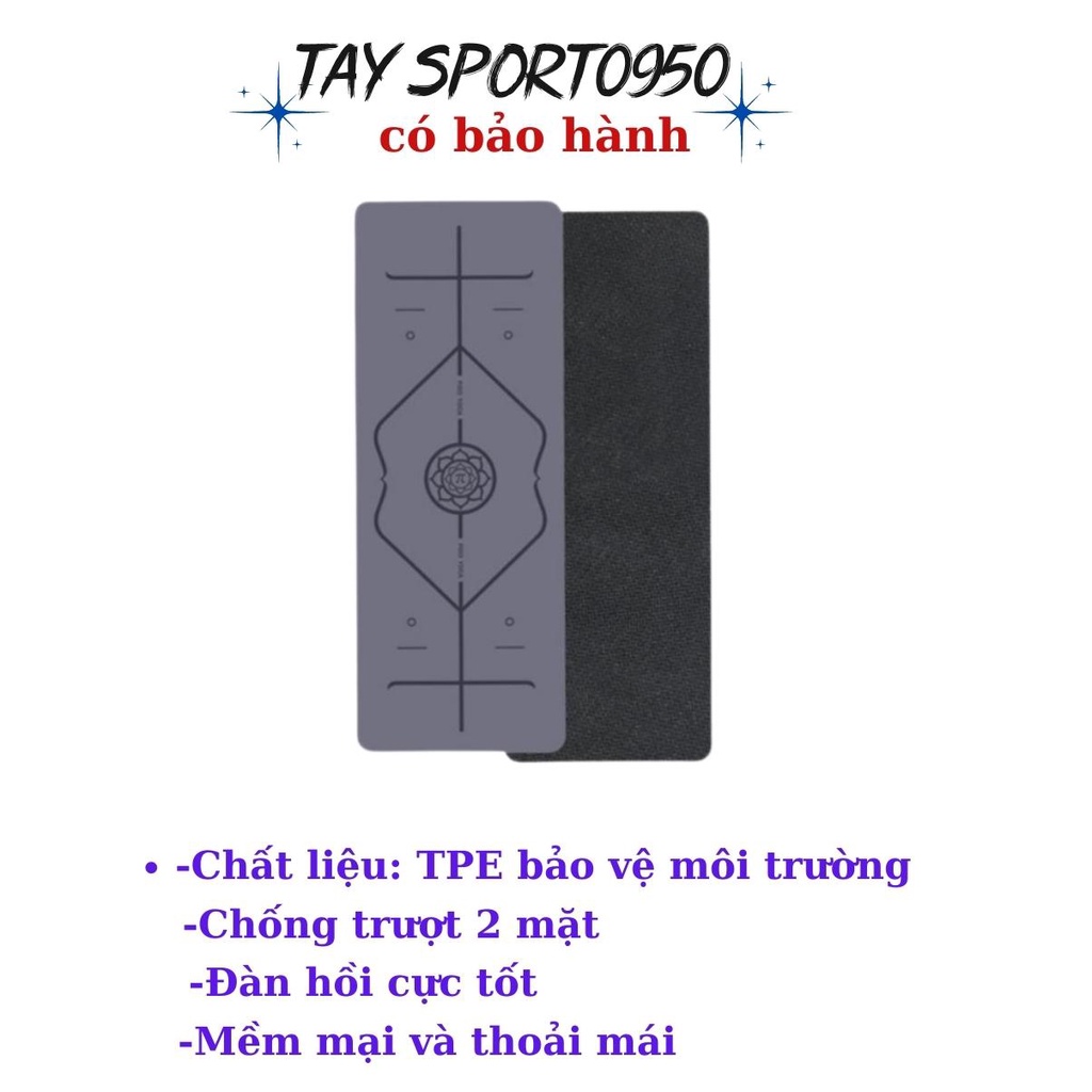 Thảm Tập YOGA Định Tuyến 8MM [ TẶNG TÚI ] Chuẩn TPE 2 Lớp Cao Cấp Chống Trượt và Bám Sàn Tốt [Có Bảo Hành]