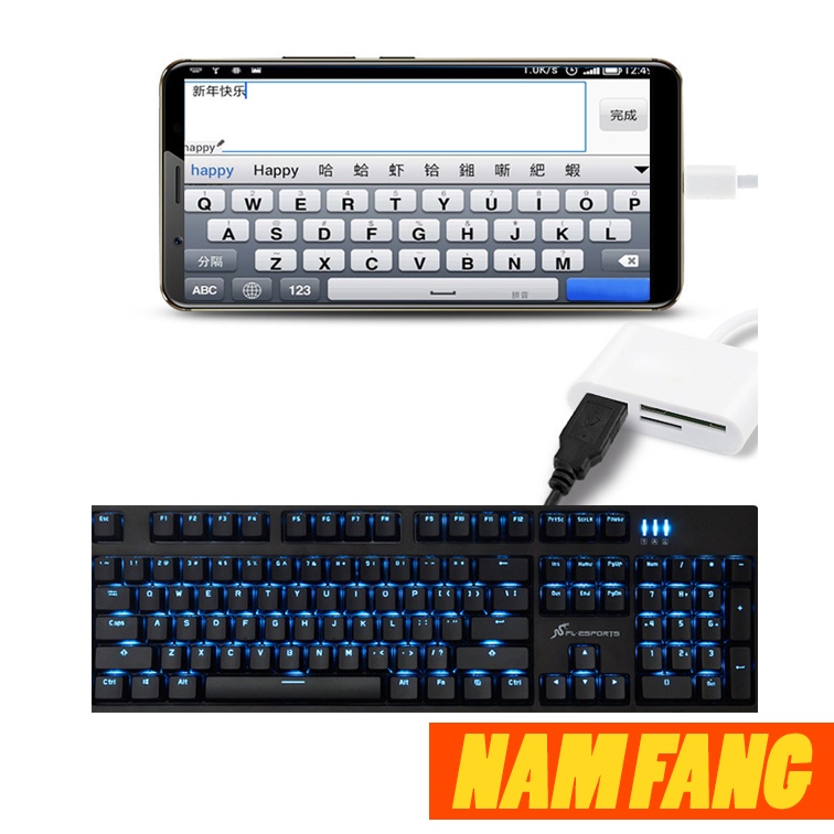 Đầu đọc thẻ nhớ SD, Micro SD, USB cho điện thoại Android,Máy tính