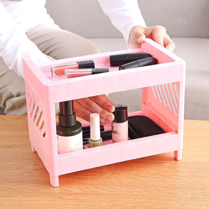 Giá đựng mỹ phẩm trái tim cho bé gái kệ đơn giản phòng ngủ mới cho bé gái giá lắp ráp Son môi để bàn