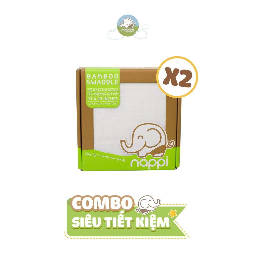 Ảnh 02 Hộp khăn sợi tre đa năng Nappi 120x120cm 1