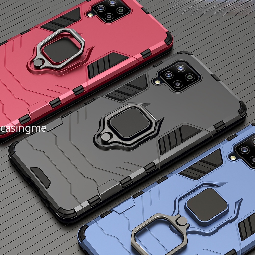 Ốp Điện Thoại Kiểu Giáp Chống Sốc Kèm Giá Đỡ Nhẫn Cho Samsung Galaxy M33 M53 M23 M52 M12 M62 M51 M21 M31 F62 M 33 23 53 4G 5G