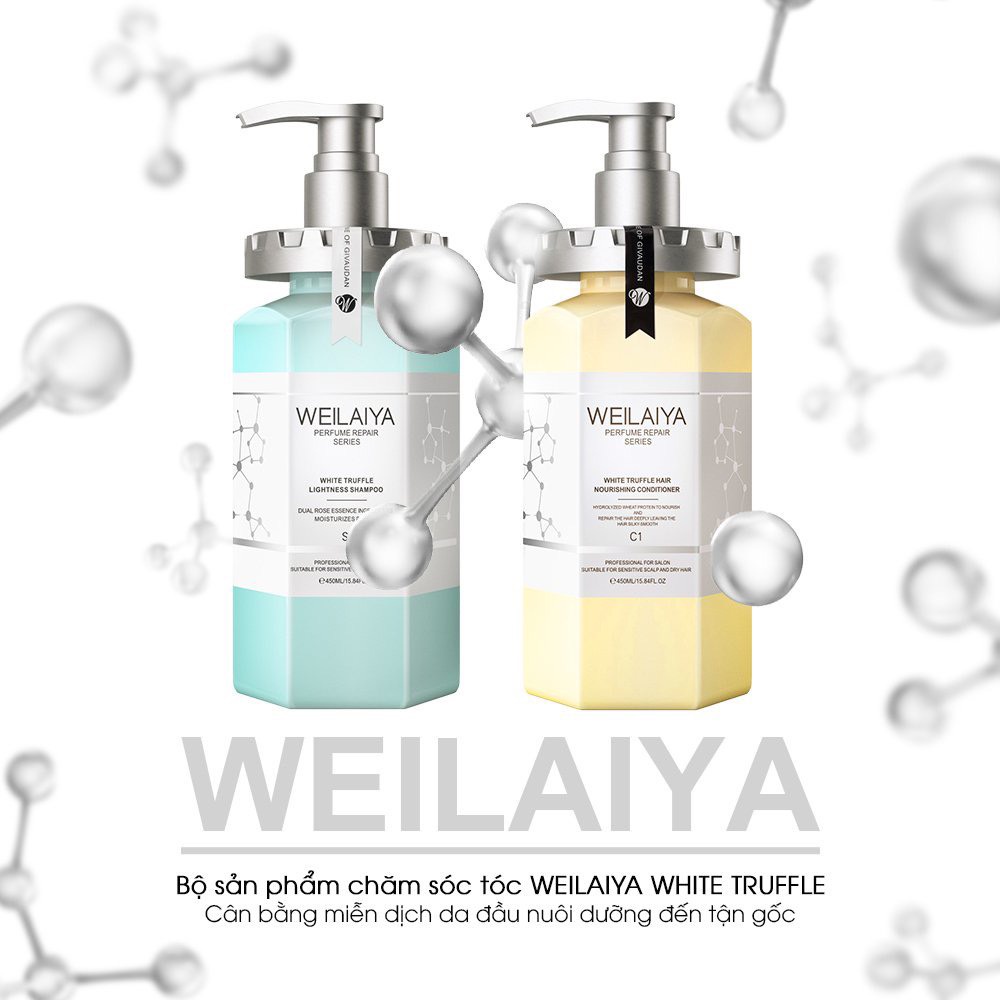 Ảnh Cặp dầu gội xả phục hồi Weilaiya chiết xuất nấm Truffle giúp chống lão hóa da đầu và mượt tóc cho tóc hư tổn 450ml 4