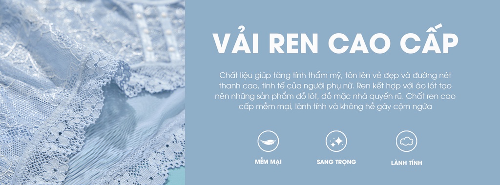 Mô tả Áo ngực không gọng đệm mỏng 1cm ren hoa MiaLala 0215 NA3220215 - 2