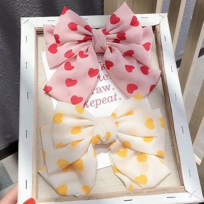 Kẹp Tóc Nơ Trái Tim Loại To