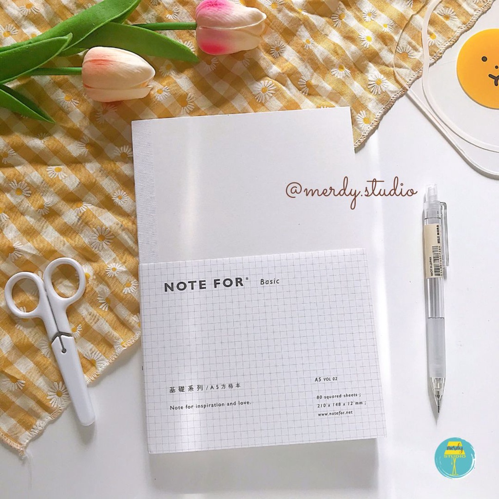 Sổ Note For Basic A5, A6 ruột grid ô vuông 160 trang dày mịn | Shopee ...