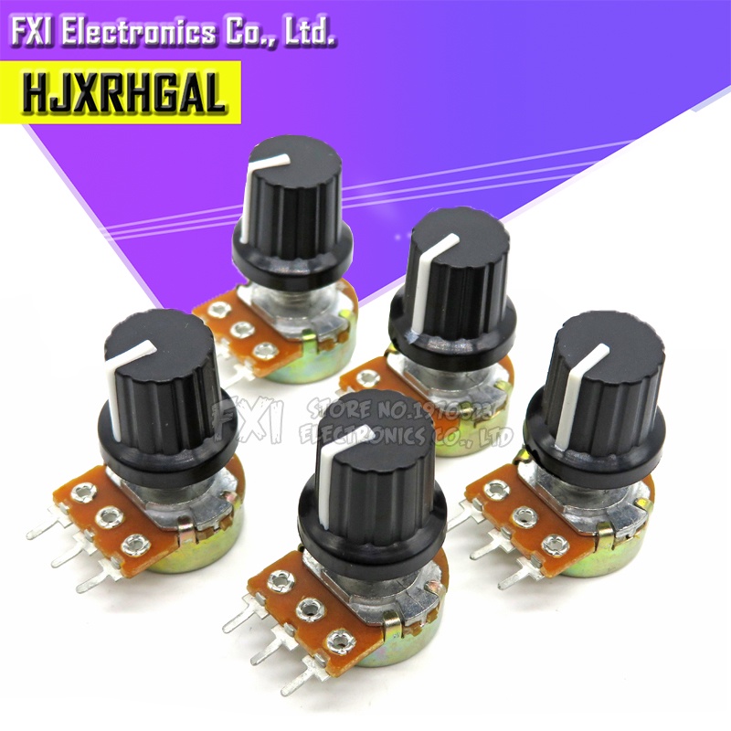 Bộ 5 Linh Kiện Điện Tử 5 Món WH148 B1K ~ B1M ohm 1K 2K 5K 10K 20K 3Pin ...