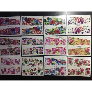 48 TẤM STICKER nước mẫu hoa Vintage trang trí móng
