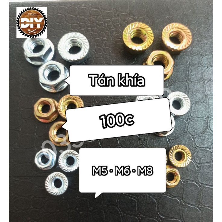 [MOCDIY]Set 100c tán khía. M5-M6-M8. (tán bông liền long đền.) | Shopee ...