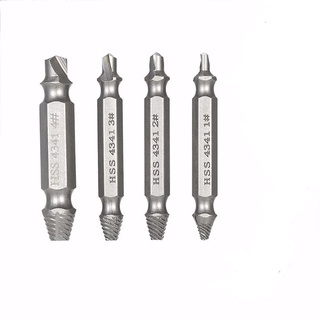 Bộ mũi vít nhổ ốc gãy, tháo bu lông ốc vít trờn ren gồm 4 cây 8 đầu vặn ốc vít hư, tháo vít gãy toét