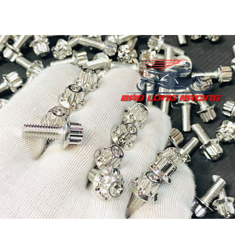 10 Ốc Salaya đầu Trụ 5li18 Răng Nhuyễn gắn xe máy Winner,Sonic,Exciter,Wave,Sirius...