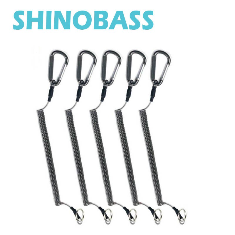 SHINOBASS Dây Thép Có Thể Thu Vào Dây Móc Khóa Dụng Cụ An Ninh Cho Câu Cá Ngoài Trời Cắm Trại Chống Mất Điện Thoại Lò Xo Móc Khóa Chống Mất Nhẫn