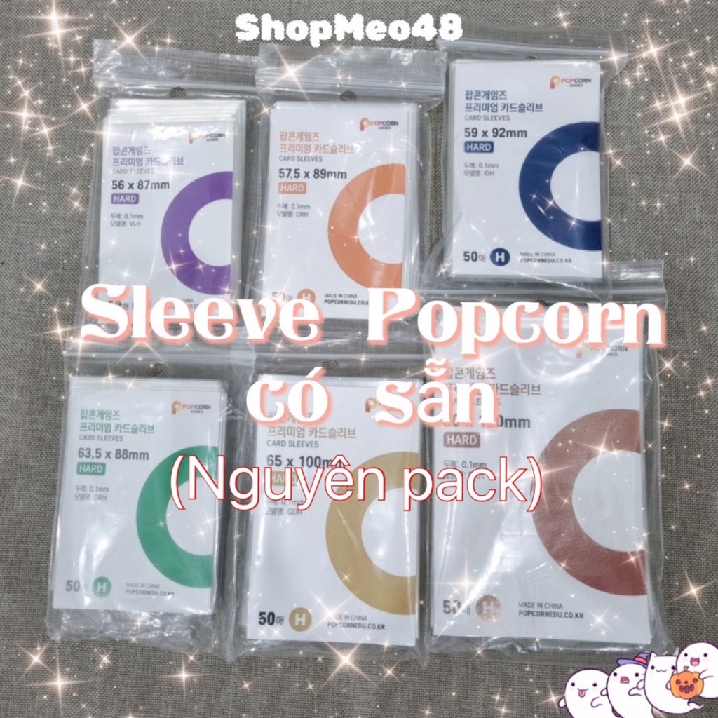 CHÍNH HÃNG Popcorn sleeve bọc card thẻ bài SHOPMEO48 (sleeve Hàn ...