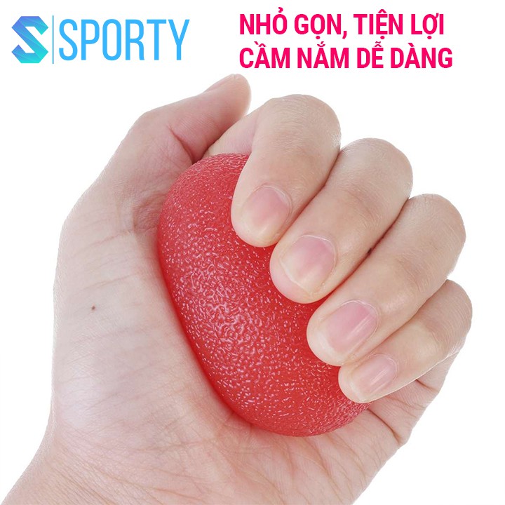 Bóp tập cơ tay silicon YGW23 hình trứng, có vân chống trơn trượt, gọn nhẹ, thiết kế vừa tay