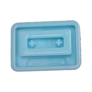 Set 1/ 3 khuôn silicon làm mặt móc khoá đúc resin epoxy kim tuyến nước lắc hình băng cassette