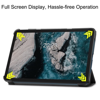 Bao Da Điện Thoại Nắp Lật Từ Tính Màu Trơn Bảo Vệ Cho Nokia T20 10.4 Inch TA-1392 TA-1394 TA-1397