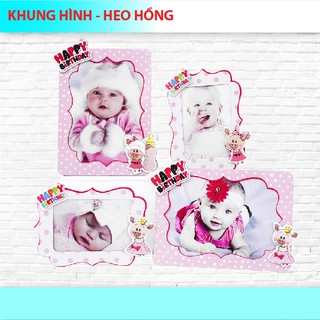 (6 MẪU)KHUNG HÌNH GIẤY CHỦ ĐỀ BÉ GÁI - SET 4 KHUNG