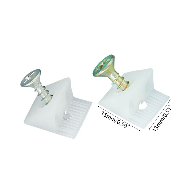 Bapara 50x Nội thất Ngăn kéo ngực Đáy sửa chữa Nêm Nhựa Góc Mã Fastener