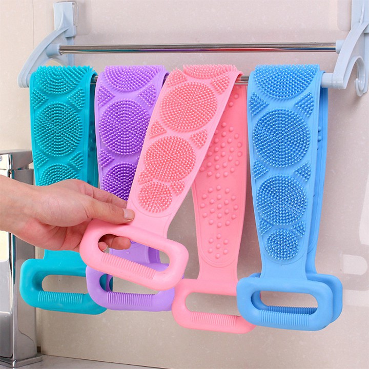 Dây Đai Chà cọ Lưng💚CAM KẾT CHUẨN💚Dây Kỳ Lưng 2 Mặt Đa Năng bằng silicon kỳ cọ massage tẩy da chết khi tắm