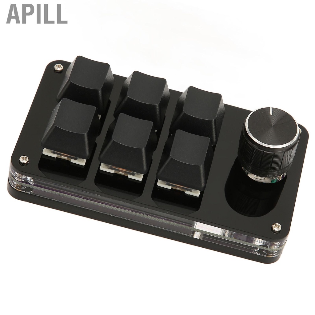 Apill Bàn phím mini 6 phím có núm USB Bàn phím OSU Gaming có thể lập trình HOT