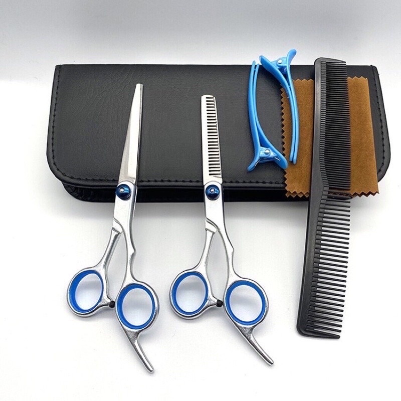 Bộ kéo cắt tóc cho thợ 7 món ,kéo cắt tóc trẻ em ,salon tóc đều phù hợp sử dụng