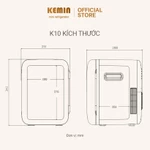 Tủ lạnh mini KEMIN K10 - 10L chính hãng - Dùng ở nhà và ô tô, 2 chiều nóng lạnh - Bộ sản phẩm — ảnh 2