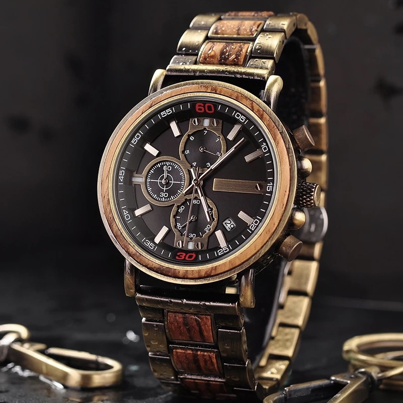 Đồng hồ đeo tay nam vỏ gỗ WoodWatch GT07