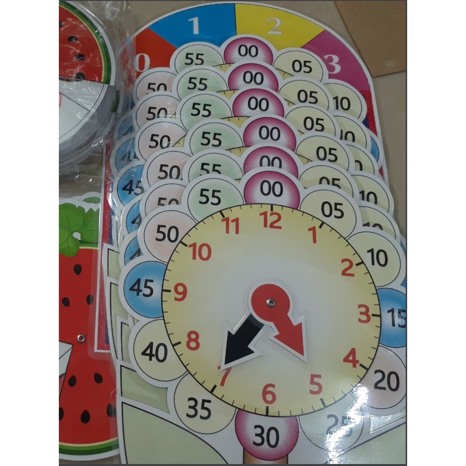 ĐỒNG HỒ HOA LÁ (Đồ dùng dạy học Miki)