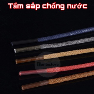Dây giày da sáp tròn cao cấp,loại phủ lớp chống nước DGDA01