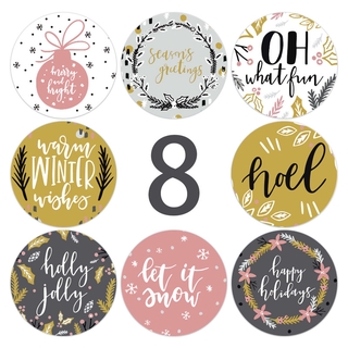Set 500 Miếng Dán Chữ Thank You Trang Trí Hộp Quà Giáng Sinh