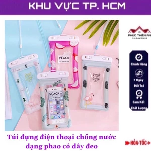 Túi đựng điện thoại chống nước dạng phao, có dây đeo - Siêu dễ thương