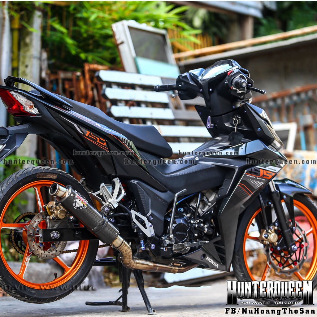 Tem rời in UV cao cấp. Decal dán xe Winner 150 V1 màu đen. Mẫu RS nổi bật