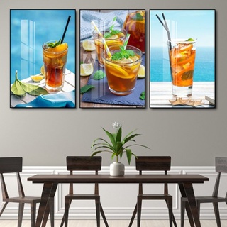 Tranh Treo Tường Đồ uống - Tranh Treo Quán Cafe, Quán Trà Sữa, Phòng Ăn Laminate Tráng Gương