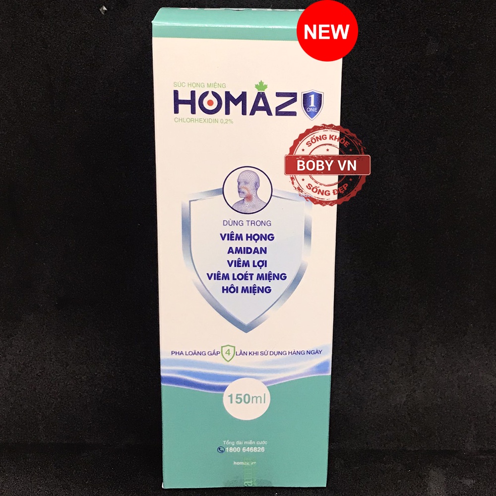 Nước súc họng - miệng Homaz - vệ sinh răng miệng, ngăn hôi miệng hỗ trợ ...