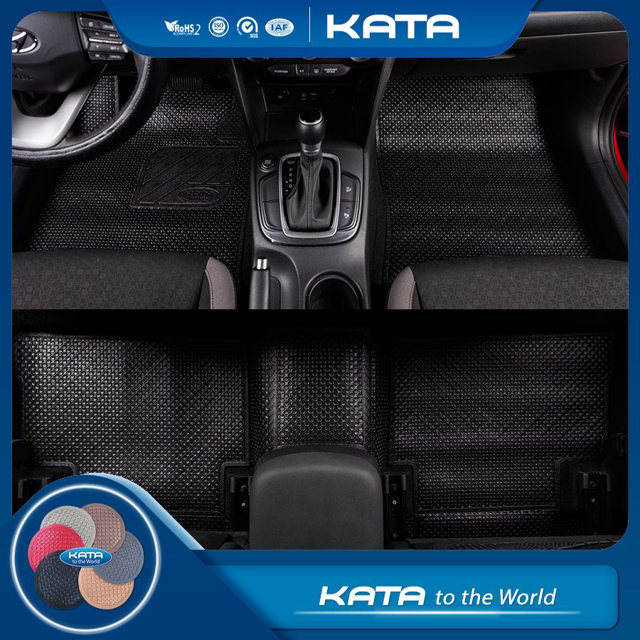 Thảm lót sàn ô tô KATA cho xe Hyundai Kona (2018-2025) - Phiên Bản PRO- Không ẩm mốc, Không thấm nước, Không mùi
