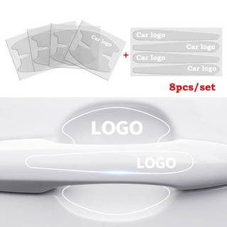 Set 8 Miếng Dán Trong Suốt Bảo Vệ Tay Nắm Cửa Xe Hơi