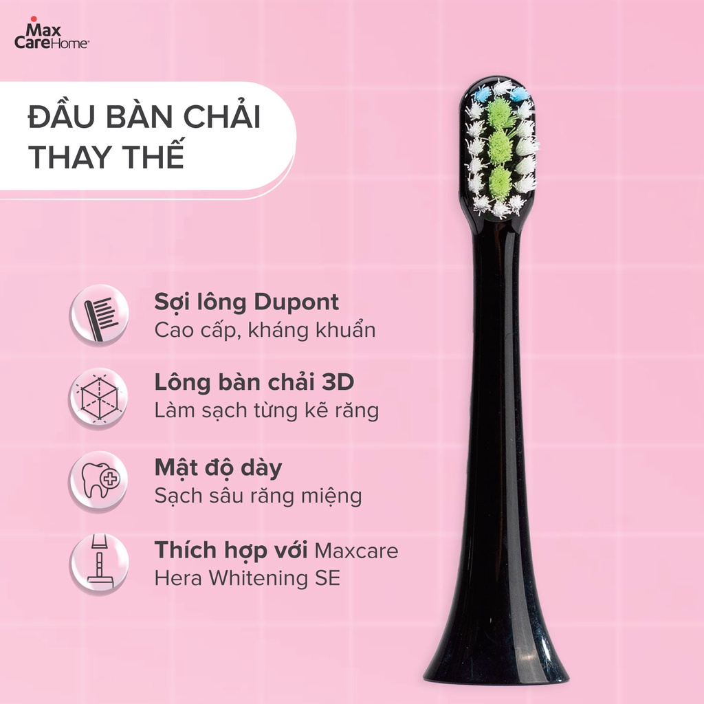 Ảnh Đầu bàn chải điện Maxcare Hera Whitening SE chính hãng, sợi Dupont cao cấp, kháng khuẩn 2