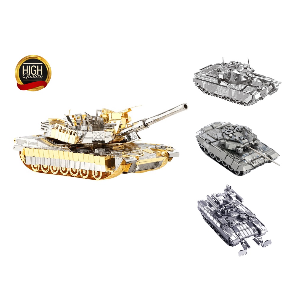 Mô Hình Xe Tăng Kim Loại Lắp Ráp 3D M1A2/ T54/ T34/Huayi Tiger I | Shopee  Việt Nam