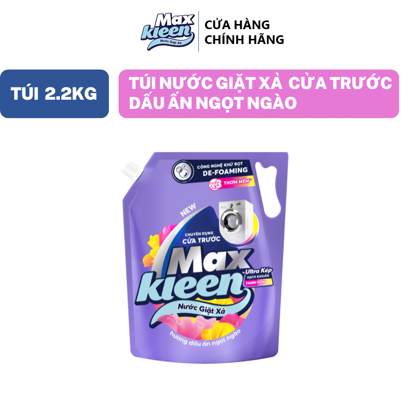 Ảnh Túi Nước Giặt Xả MaxKleen chuyên dụng Cửa Trước 2.2kg Hương Nước hoa huyền diệu/Dấu ấn ngọt ngào 3