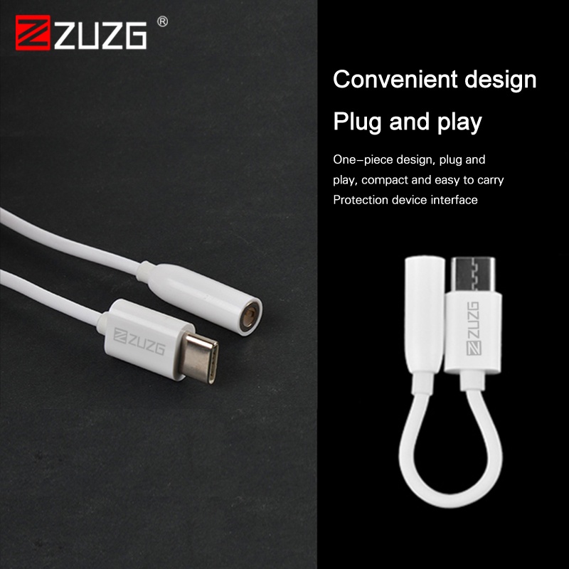 Ảnh Jack chuyển đổi tai nghe type c sang 3.5 chính hãng ZUZG YL2 4