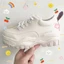 WHITE ANGEL LEATHER SNEAKERS - GIÀY THỂ THAO TRẮNG MÓC DÂY đế 5cm (Ảnh thật shop tự thực hiện)