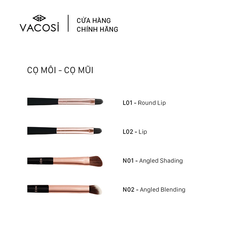 Cọ Trang Điểm Môi Chuyên Dụng Cho MakeUp Artist Vacosi Lip Brush