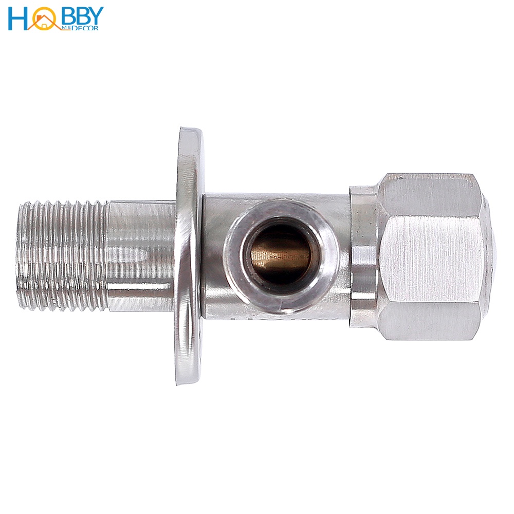 Van chia nước chữ T thành 2 dòng nước Inox 304 Hobby Home Decor DNT1 ren nối 21mm