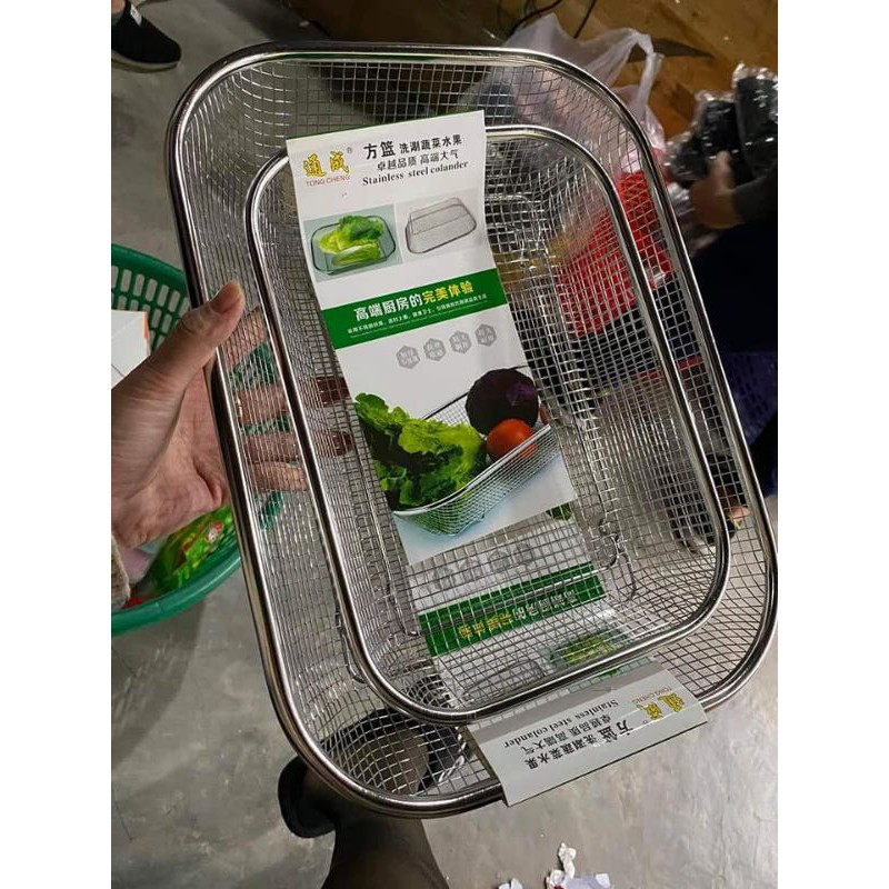 2 rổ Inox hình chữ nhật | Shopee Việt Nam