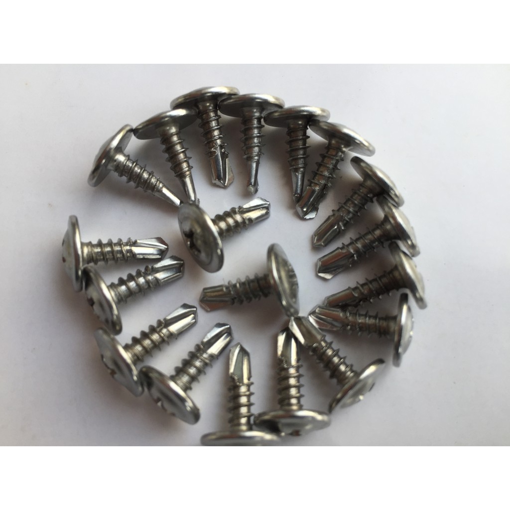 Vít tự khoan inox 304 Phi 4 đầu dù các cỡ (từ 1,3cm đến 5cm) set 500gr ...