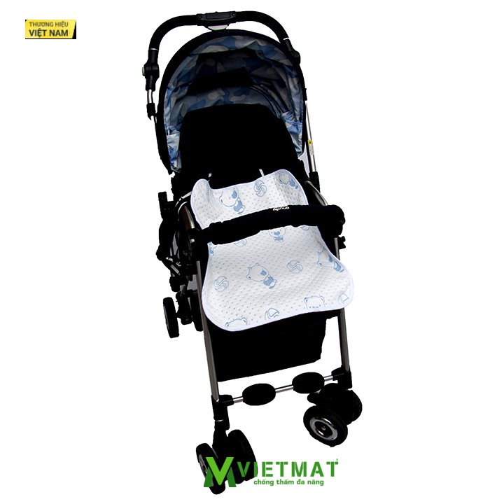 Ảnh Combo 2 tấm 40x50cm tấm lót chống thấm cho bé Vietmat lót mông, lót xe đẩy mềm êm, thoáng mát 2