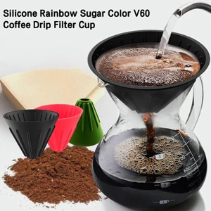 OXXGGKAO Home Có Thể Tái Sử Dụng Phễu Cà Phê Silicon Nhỏ Giọt Lọc Cốc Có Thể Gập Lại