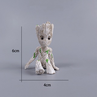Mô Hình Nhân Vật Groot Ngồi Xe Hơi / Chậu Hoa Trang Trí Văn Phòng Sáng Tạo