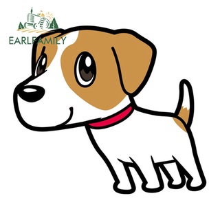 EARLFAMILY 13cm x 11.3cm Jack Russell Terrier Chó Dễ Thương Xe Miếng Dán Chống Nắng Đề Can Thời Trang Campervan Trang Trí Kiểu Dáng Xe