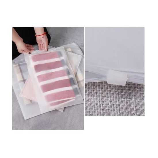 Túi chống thấm zip dẻo trắng sữa combo 5 size tiện ích M.E.N (SIÊU RẺ)